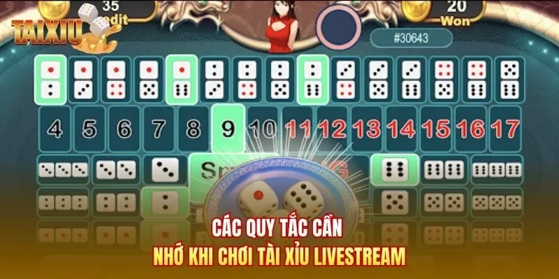Các quy tắc cần nhớ khi chơi tài xỉu livestream