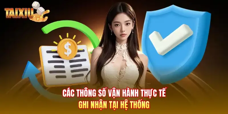 Các thông số vận hành thực tế ghi nhận tại hệ thống